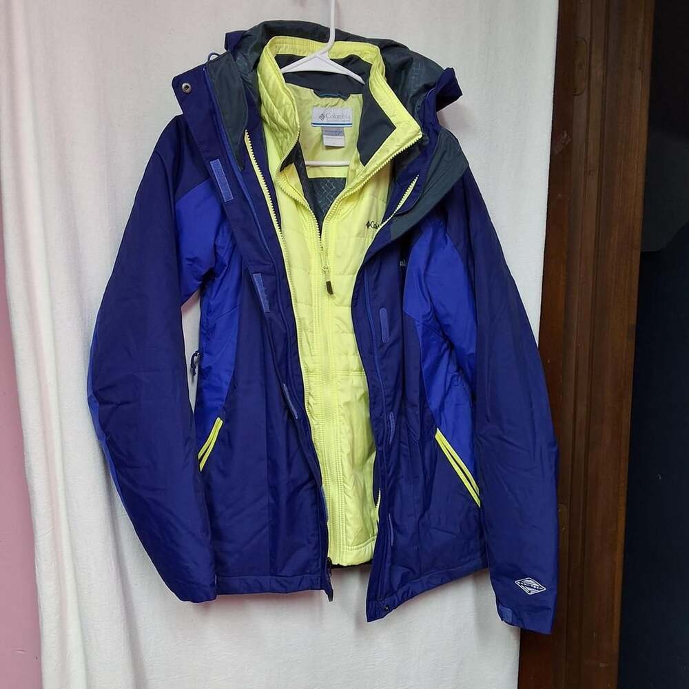 Columbia Sportswear Interchange Jacket Size L Blue Yellow